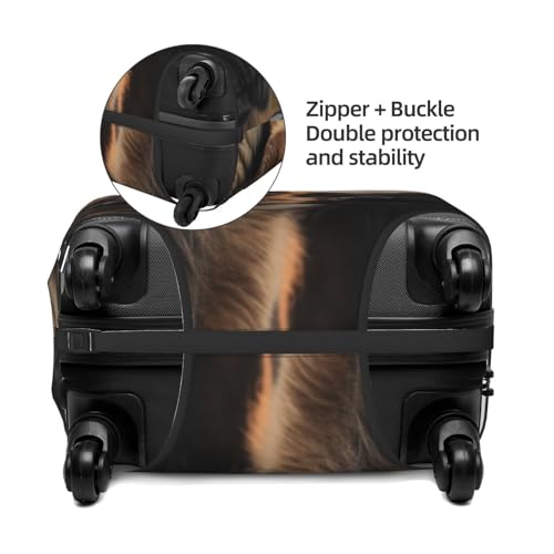 Animal German Shepherd Travel Luggage Cover Suitcase Protector Washable Elastic Suitcase Cover Anti-Scratch Luggage Protector Small Travel Suitcase Baggage Cover Fits 18-32 Inch Suitcase4