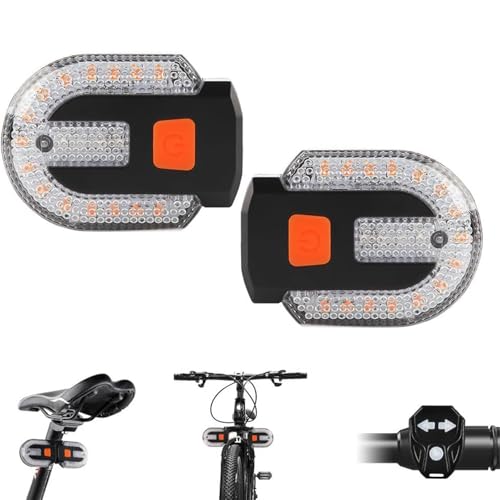 Luces de señal de bicicleta y scooter con intermitentes y claxon USB recargable 6