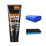 Auto Politur Set, Autokratzer Entferner für Fahrzeuge – Lackreparatur & Politur mit Polierschwamm + Tuch, Polierpaste zur Entfernung kleiner Kratzer