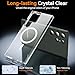 For Samsung Galaxy S23 Ultra Case With 200% Stronger Magnetic,Anti-Yellowing S23 Ultra Case Clear,12FT Military-Grade Protection Slim Galaxy S23 Ultra Phone Case 5g-Anti-Scratch Shockproof Cover-Clear