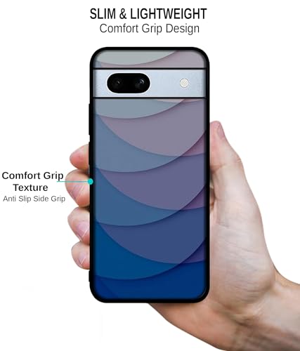 Image of Waves Pattern Print Design Premium 2D Printed Metal Back Case Cover for Google Pixel 7A 5G