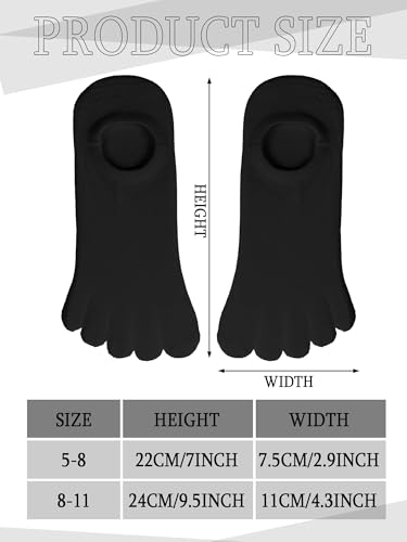 Bencailor 6 Pairs Women Toe Socks Cotton Ankle No Show Low Cut Socks with Toes for Women Men Running Athletic3