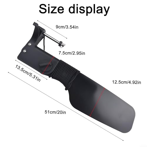Gouvernail de kayak en nylon robuste à grande queue 51 cm pour matériel de canoë