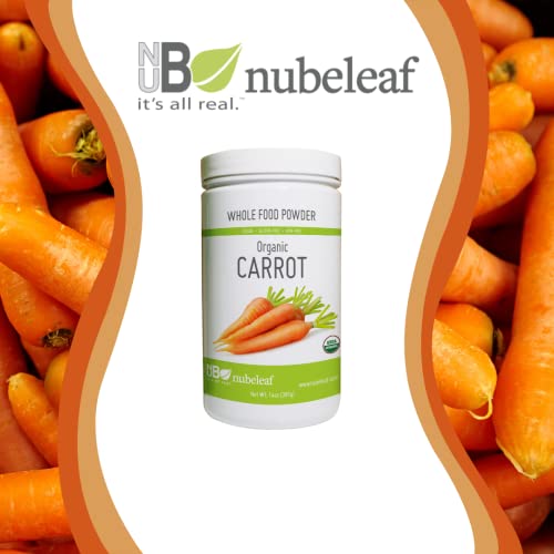 Nubeleaf Carrot Powder - Non-Gmo, Gluten-Free, Raw, Organic, Vegan Source Of Essential Vitamins & Minerals - Single-Ingredient Nutrient Rich Superfood For Cooking, Baking, Smoothies (14Oz) #TOP1