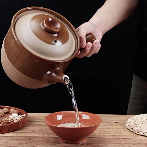 Cabilock Panela De Barro De Cerâmica Donabe Japonês Bule De Chá De Barro Caçarola De Chinesas Caçaro