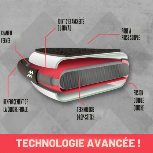 MATCHU - Paddle Gonflable - Stand Up Paddle - Ensemble Complet - Gonflable - Antidérapant - 320x81x15 CM - Capacité de Charge: 150 KG - pour 2 Personnes - pour Adultes et Enfants – vue 2