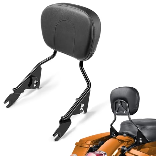 Pbymt 705338332488 Detachable Passenger Backrest Fit For Harley Touring, Quick Release Sissy Bar Compatible cover