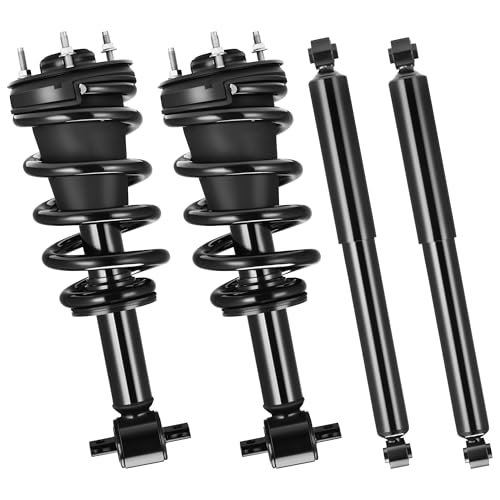 LEDKINGDOMUS Front Complete Strut Rear Shocks and Coil Spring Assembly Compatible with 2007-2019 Chevy Tahoe, 2007-2019 GMC Yukon, 2007-2013 Chevy Avalanche