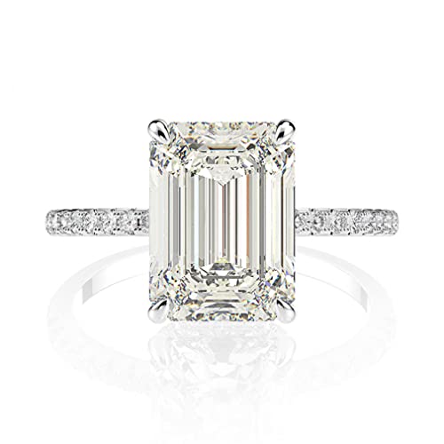 Bijoux de fiançailles d'exception : bague moissanite 8x11mm en argent 925