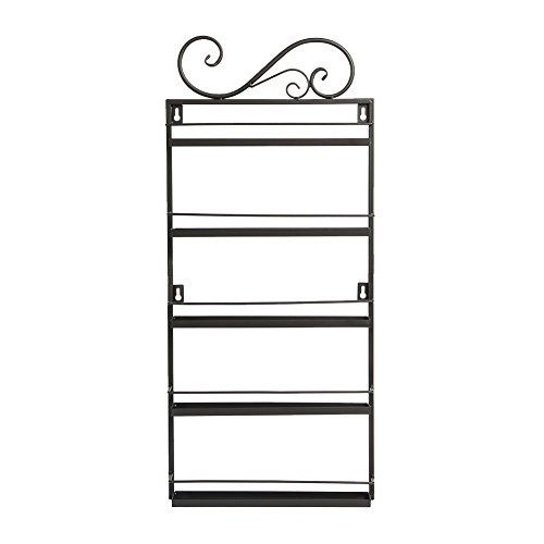 Dazone Nail Polish Wall Mounted Rack Organizer Holds 50 Bottles Nail Polish Shelf Black #TOP1