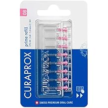 Curaprox Interdental Brush Refills CPS 08 Prime ISO Size 1, Pink | Ultra-Fine Filaments for Precise Interdental Cleaning | 8-Pack | Swiss Made | English Packaging
