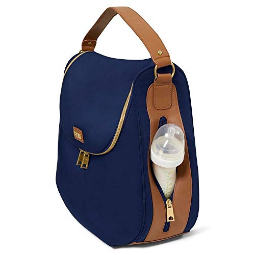 Bolsa Maternidade Skip Hop Curve Diaper Bag Satchel Navy, Skip Hop, Navy