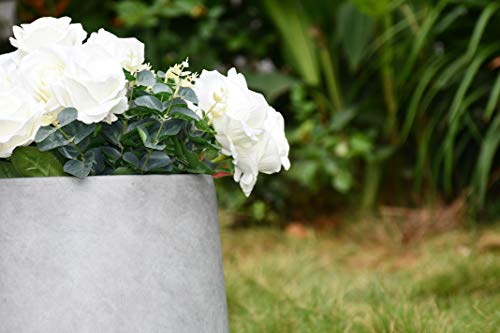 Kante RF2015022B-C80021 15.3 Inch Dia Round Concrete Planter, Outdoor Indoor Large Plant Pots Containers With Drainage Hole And Rubber Plug For Home Garden Patio thumb #14
