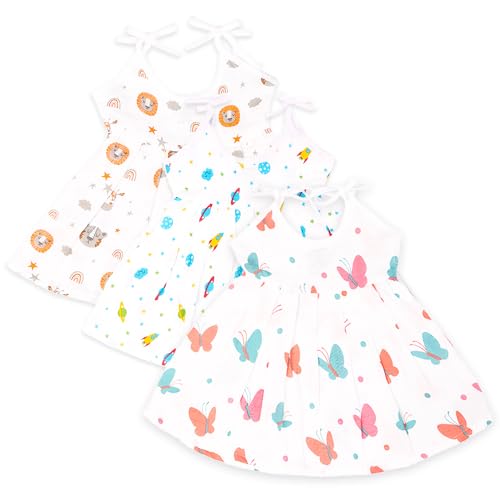 Image of Kidbea Girls Cotton Dresses | Stylish Printed & Checked Frocks | Party, Casual Summer Dress Collection for Kids