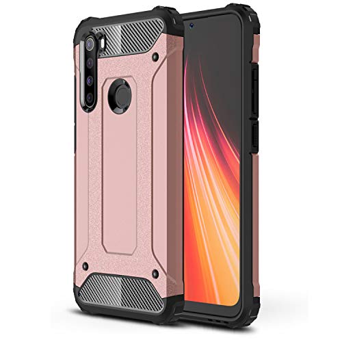 Aidinar Coque Xiaomi Redmi Note 8,Protection TPU+PC Heavy Duty Ultra Slim Antichoc Coque Etui pour Xiaomi Redmi Note 8-Or Rose Cover