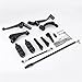 JIJIGUA Forward Controls Kit Pegs Levers Linkages (Steel + Rubber + Aluminum) (Complete Kit Pegs Levers Linkage),Easy to install,adapt to your car,Free return