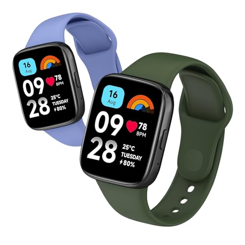 [RicYeel] �V���R���o���h for Xiaomi Redmi Watch 3 Active �o���h [2�Z�b�g] �����p�X�g���b�v �X�|�[�c�o���h �����x���g �_� Xiaomi Redmi Watch 3 Active �p �o���h (�O���[��