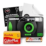 Harman EZ35 Reusable Film Camera Bundle - Includes Kodak Colorplus 200 Film (36 Exposures), Battery, Lens Cloth & Photography Tips Card