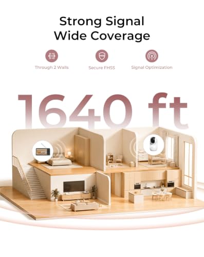 Image of Momcozy No WiFi Baby Monitor,5.5'' 1080P Full HD Screen,Smart Notifications