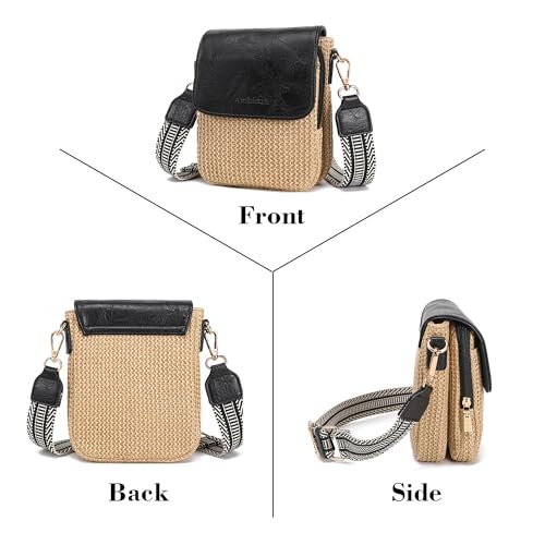 Ambistra Faux Straw Crossbody Bags for Women Small Summer Phone Purse 2026 by Ambistra - Used condition - Image 6