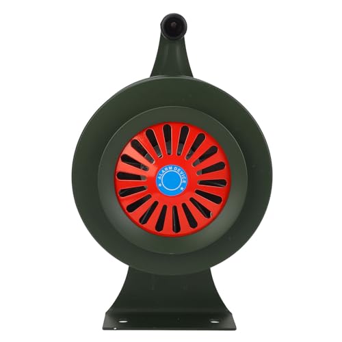 Dpofirs Manivela Sirena Cuerno Fuerte Aleación de Aluminio 120db Sirena Manual de Seguridad de Emergencia para el Hogar de la Fábrica