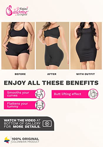 Salome 0321 Fajas Colombianas Calzones Levanta Cola/Gluteos/Pompis Butt Lifter Shapewear Panties Hip Enhancer Shaper Shorts For Women Black M #TOP4