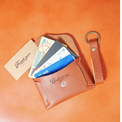 Genuine Leather Front Pocket Minimalist Card Case Slim Wallet business card holder Credit Card Wallet2