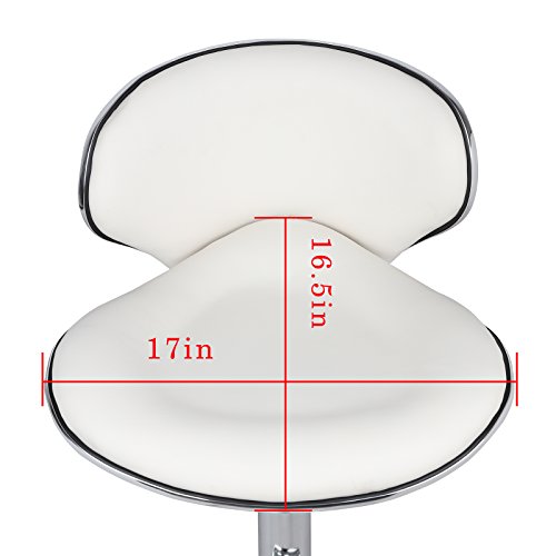 Magshion Faux Leather Adjustable Swivel Dining Counter Bar Stools Chrome Curved Seat Chair Set Of 4 #TOP3