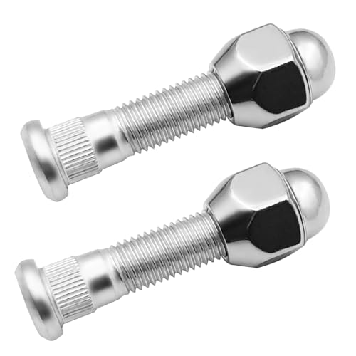 Image of 4PCS M12x1.5 Lug Nuts Chrome Nut Bolt - 21mm Hex 28 mm Height Chrome OEM Lug Nut 52950-14140 52950-M1000 Replacement for 1998-2021 Hyunda1 GT Tucson Sonata Sorento Elantra Genesis Santa Fe