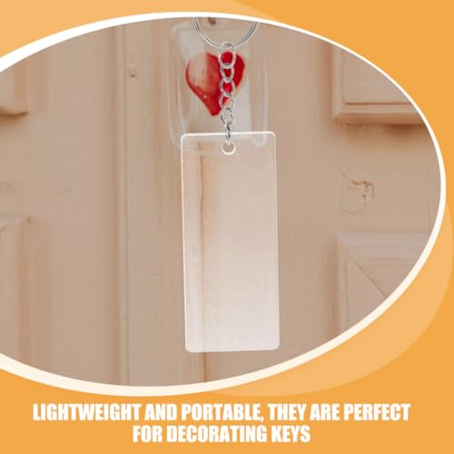 Llavero acrílico rectangular con aluminio resistente para decorar bolsos 7
