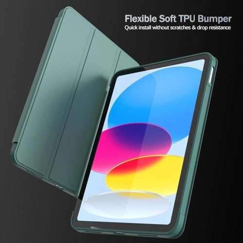 GUNPRIO Case for iPad Pro 12.9 Inch 6th/5th/4th/3rd Generation 2022/2021/2020/2018, Slim, Lightweight & Durable Trifold Stand Protective Cover, Support Auto Wake/Sleep, Green by GUNPRIO - Image 6