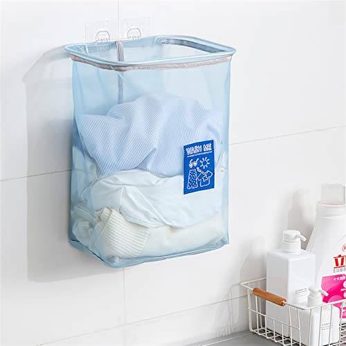 Aculip Clothes Hampers For Laundry Laundry Basket, Wall Mounted Dirty Laundry Basket. Foldable Storage Basket. Household Storage Box Bathroom Room Clothing Sorting Tool (Color : Blue) #TOP3