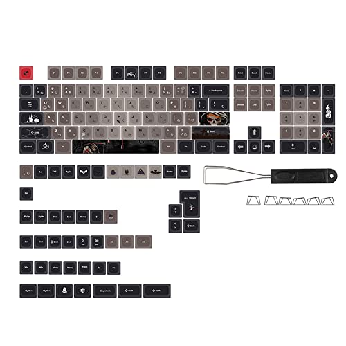 Begchy Tema de Halloween 150 Teclas Keycap Profile Double-Shot Backlight Keycap para Teclado MecáNico Cap Dye Sub Keycaps