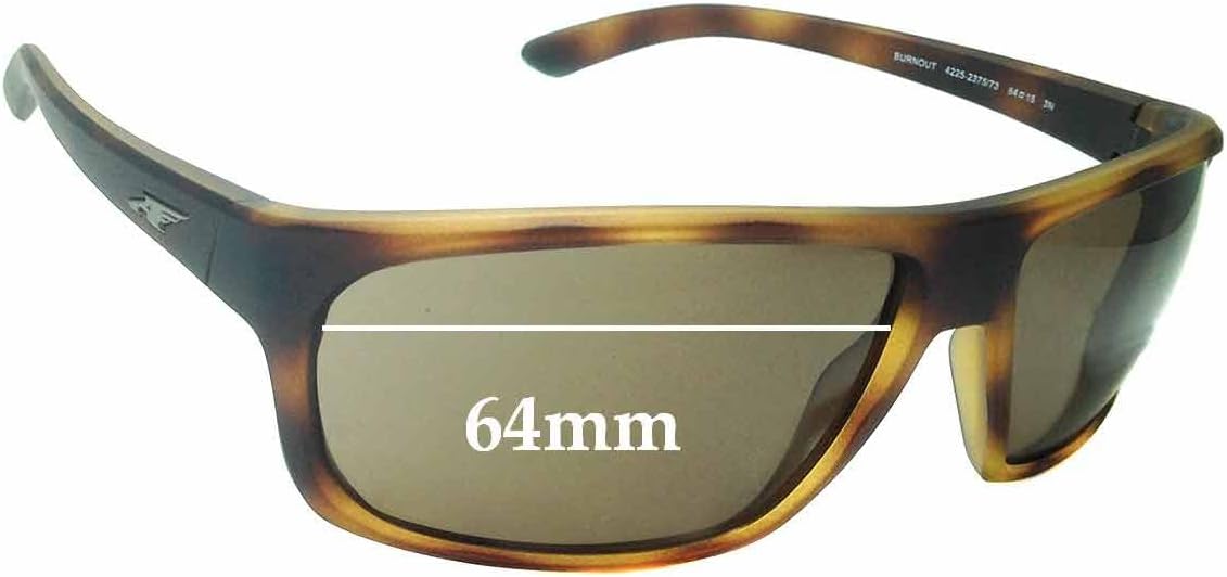 Sunglass Fix Replacement Sunglass Lenses Compatible with Arnette Burnout AN4225 64mm