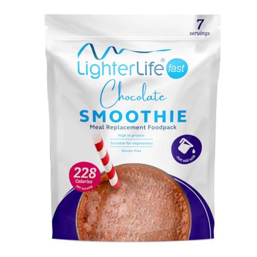 LighterLife Chocolate Smoothie Meal Replacement Powder Mix 280g | Diet Shake | 16g Protein with up to 33% of RDA Vitamins and Minerals | High Protein Meal Shake