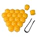 Produktbild 20Pcs / Set 21mm Auto Radmuttern Abdeckungen Auto Caps Hub Schraube Schutz Bolt Kopf Abdeckkappe Kunststoff Reifen-Rad-Screw Bolt Car Styling (Color : Yellow)
