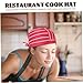 CALLARON Chef Hat Cotton Cooking Hat Breathable Design Unisex Bakery Cap for Kitchen Use for Restaurants and Catering Striped Fashionable Cooking Accessory Multi