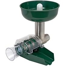 LEM Products BigBite Juicer Attachment for Meat Grinders, Juicer for Fresh Juice, Purees, Sauces, Baby Food, Juice Extractor Machine Reduces Pulp, Stainless Steel and Plastic, Green/Silver