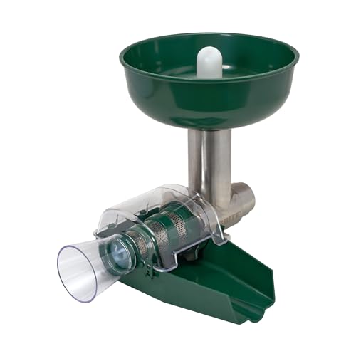 LEM Products BigBite Juicer Attachment for Meat Grinders, Juicer for Fresh Juice, Purees, Sauces, Baby Food, Juice Extractor Machine Reduces Pulp, Stainless Steel and Plastic, Green/Silver by LEM - Used condition - US$110.88
