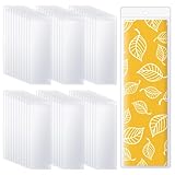 Ira Pollitt 70 Pieces Photo Booth Bookmark Sleeves Blank Photobooth Frames Clear Blank Bookmark Holder Sleeves with Hole for Students Reading Party Favors Supplies