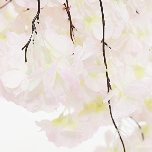 Event Decor Direct Hydrangea Bloom Artificial Tree Tabletop Centerpiece Decoration Arrangement Steel Base Plate 10 Interchangeable Branches, 5.5Ft Tall, Blush/Light Pink #TOP2