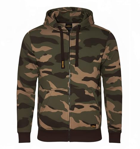 ROCK-IT Apparel Veste à Capuche pour Hommes en Camouflage, Tissu Doux de Haute qualité, Hoodie avec Fermeture à glissière et Capuche [S-5XL] Couleur...