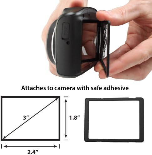 ENHANCE LCD Hood / Sun Shade & Screen Protector for Canon EOS Rebel T4i / T3i / T3 & More Digital SLR Cameras with a 3.0" LCD Screen Includes Accessory Bag