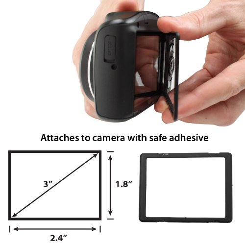 Enhance 3 Inch Lcd Sun Shade Screen Protector With Pop Up Hood And Foldable Design For Glare Elimination, Compatible With Canon, Fujifilm, Nikon And Other Cameras With 3 Inch Screens #TOP2