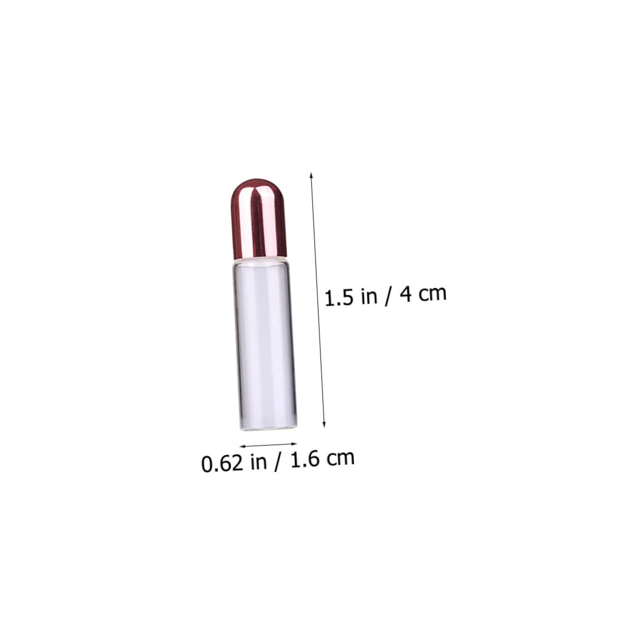 IWOWHERO 2 Stück Roll-On Flaschen Aus Glas – 6,5x2 Cm, Für ätherische Öle & Parfüm, Auslaufsicher