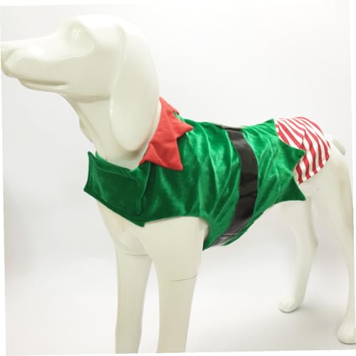 Disfraz de duende navideño para perros talla L miniatura 2