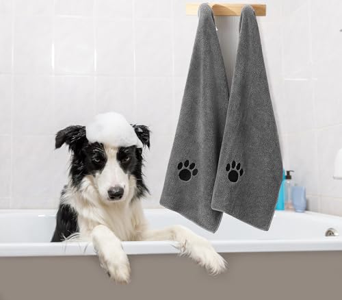 image for Puomue Microfiber Dog Towels for Drying Dogs, Super Absorbent and Soft
