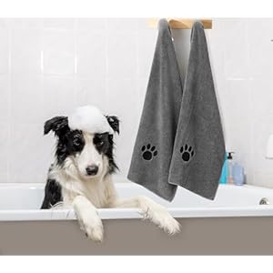 Microfiber Dog Towels for Drying Dogs Super Absorbent and Soft Pet Grooming Towel 40 Inch X 236 Inch Perfect Dog Shower  Bath Supplies for Large Medium or Small Dogs Grey  Cucciolini Doodles Microfiber dog towels for drying dogs super absorbent and soft pet grooming towel 40 inch x 23 6 inch perfect dog shower  bath supplies for large medium or small dogs grey   cucciolini doodles