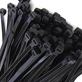 100-Pack Heavy Duty 14 Inches 120 Pound Cable Zip Tie Down Strap Wire Nylon Wrap Black