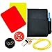 Carton Arbitre Footballde Cartons Rouge et Jaune, Sifflet Arbitre en Acier Inoxydable, Carnets Scores avec Crayon, Monnaie D'arbitre pour Matchs de Football Avertissement, Record